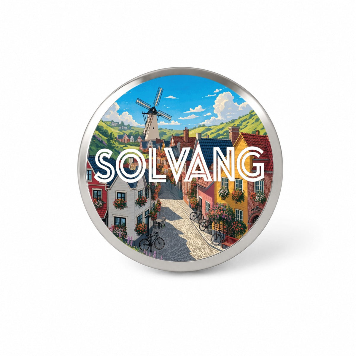 Solvang California Travel Novelty Hat Backpack Lapel Pin