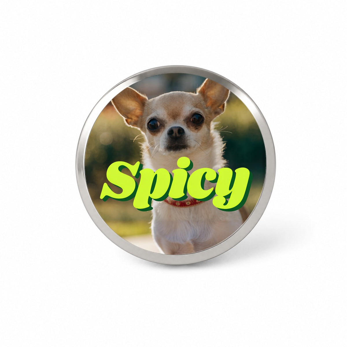 Spicy Chihuahua Dog Funny Novelty Hat Backpack Lapel Pin