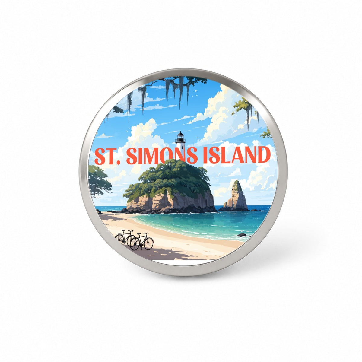 St Simons Island Georgia Travel Novelty Hat Backpack Lapel Pin