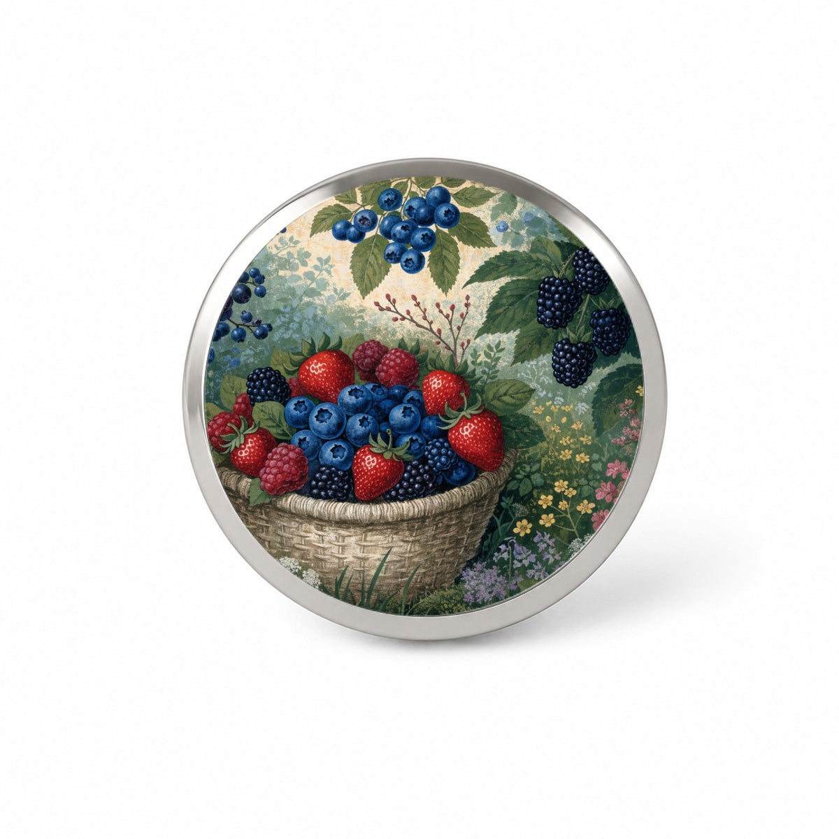 Summer Berry Picking Novelty Hat Backpack Lapel Pin