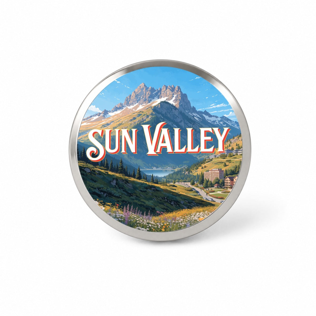 Sun Valley Idaho Travel Novelty Hat Backpack Lapel Pin