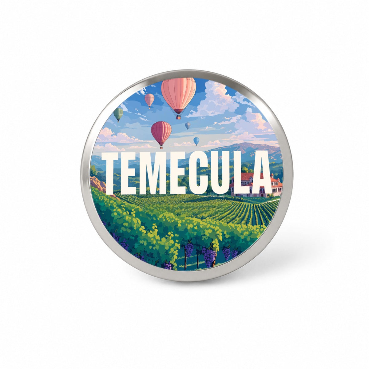 Temecula California Travel Novelty Hat Backpack Lapel Pin