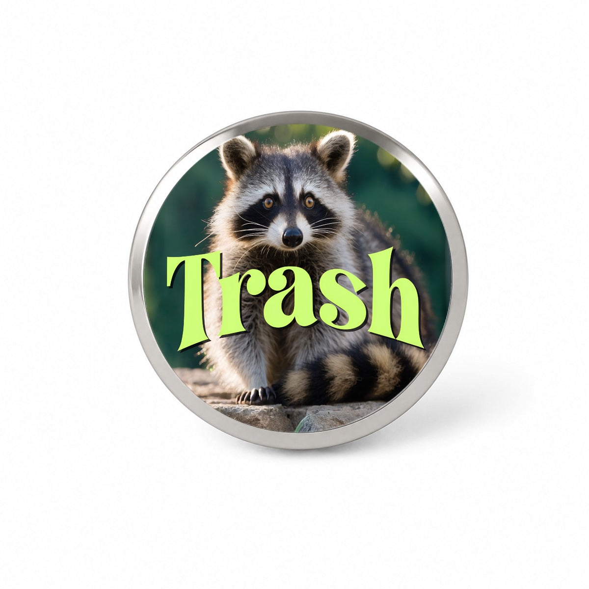 Trash Raccoon Funny Novelty Hat Backpack Lapel Pin