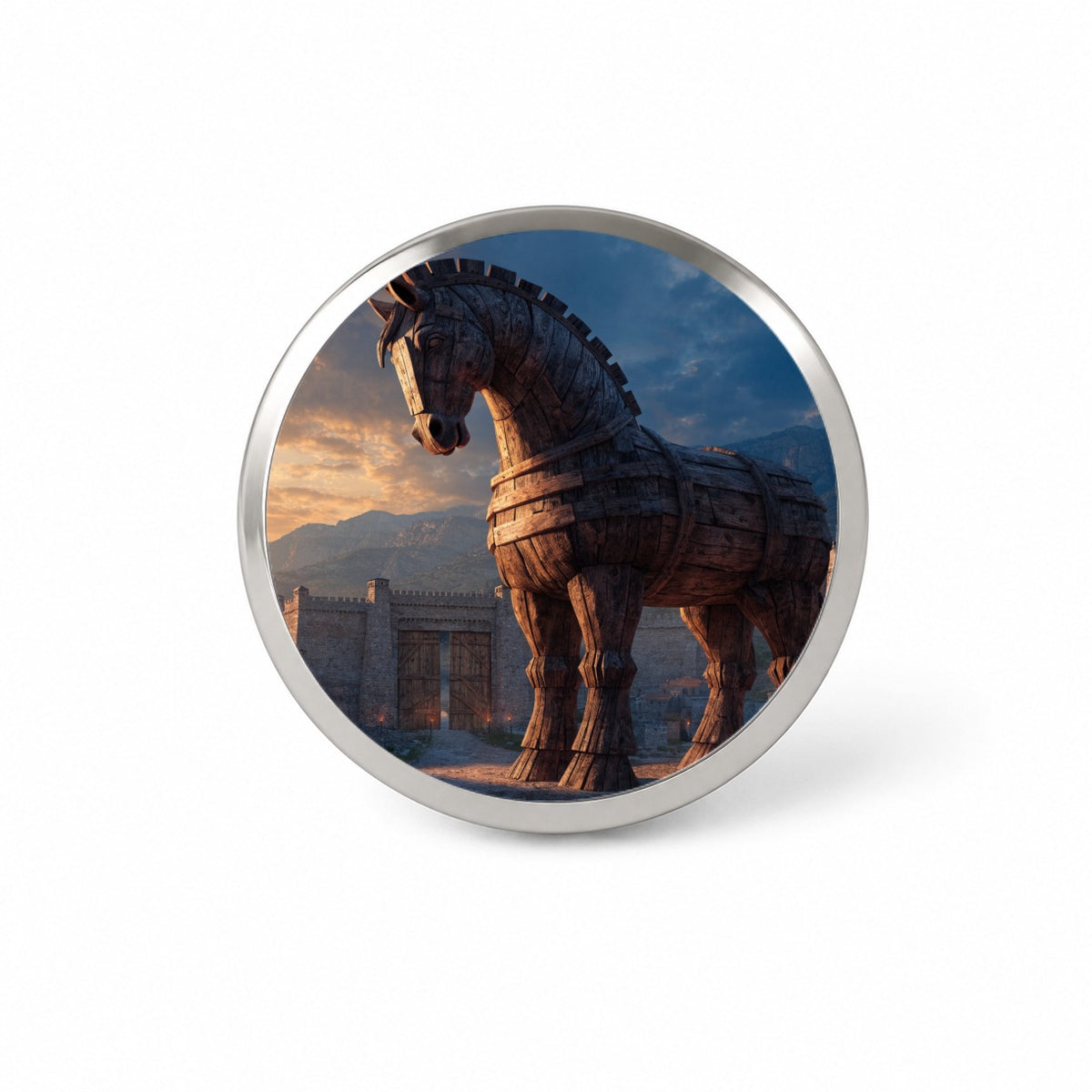Trojan Horse Ancient Troy Greek Novelty Hat Backpack Lapel Pin