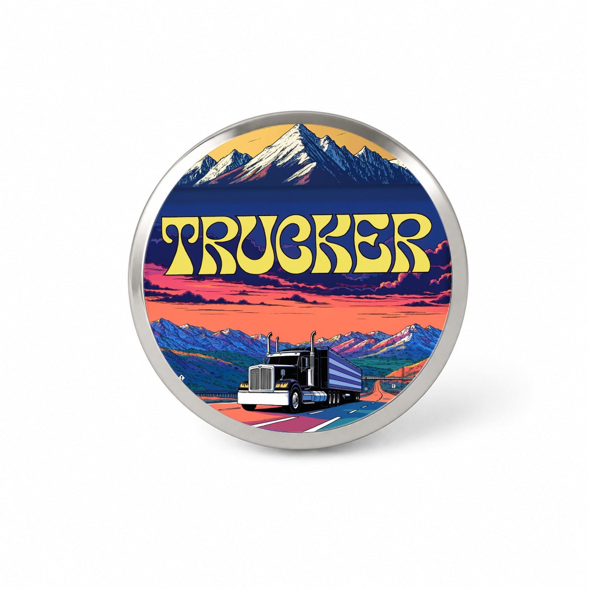 Trucker Semi Truck Driver Novelty Hat Backpack Lapel Pin