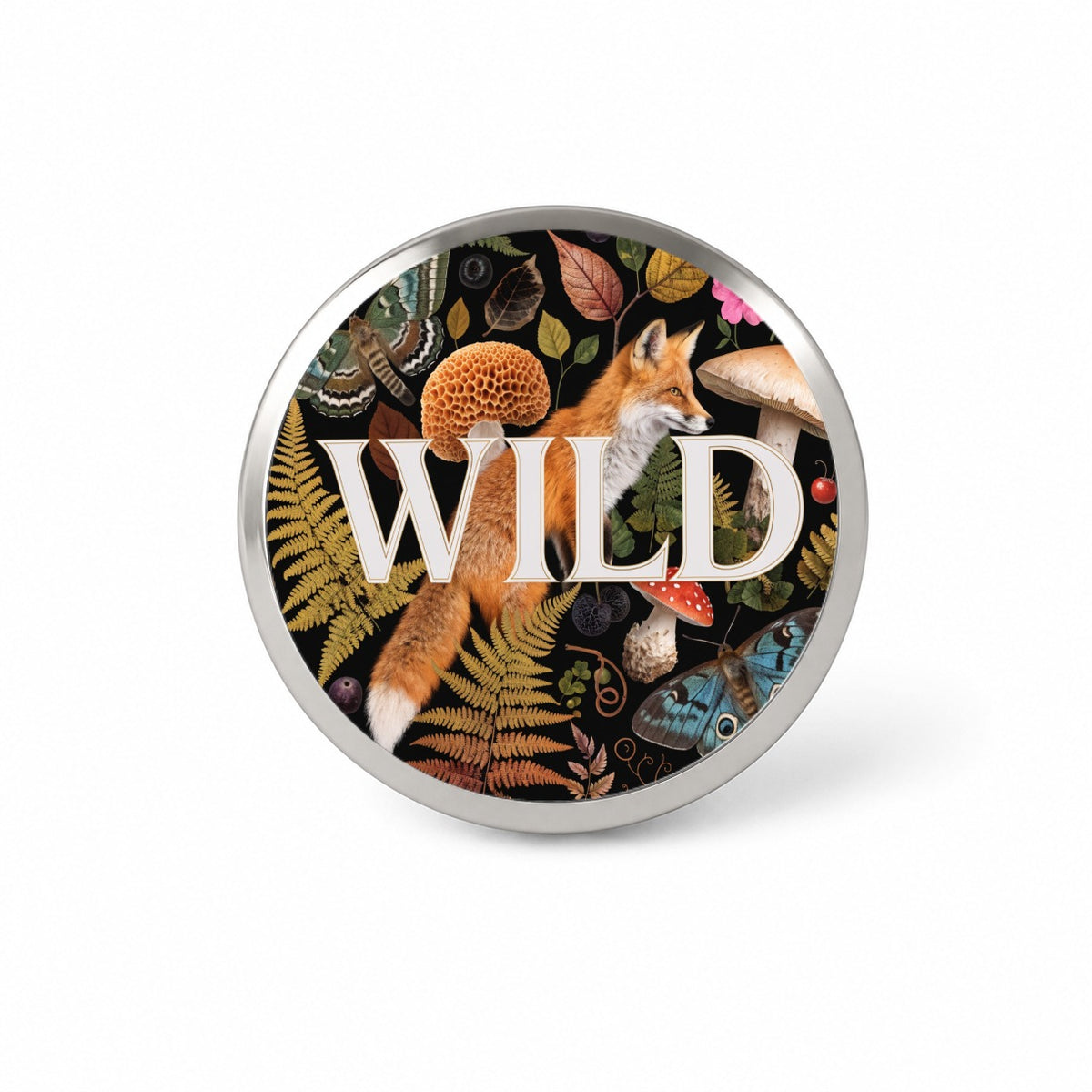 Wild Fox Woodland Wildlife Novelty Hat Backpack Lapel Pin