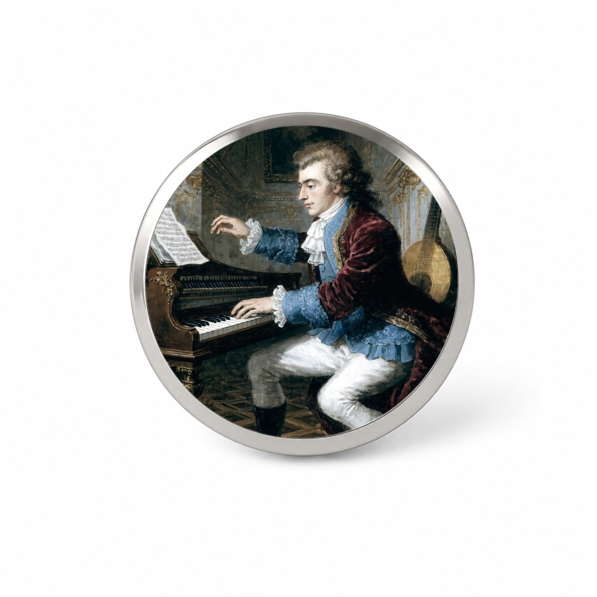Wolfgang Mozart Composer Novelty Hat Backpack Lapel Pin