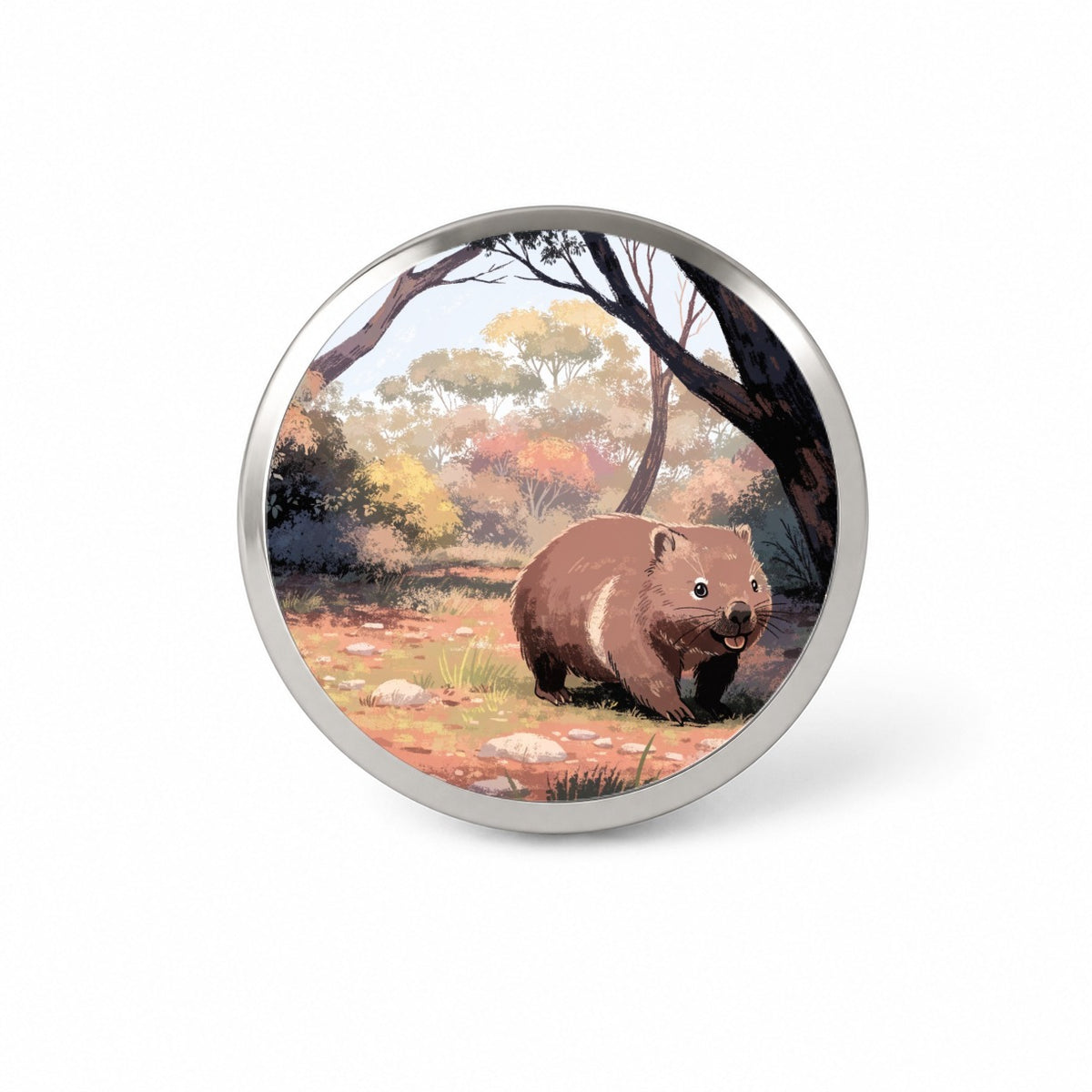 Wombat Australian Bush Novelty Hat Backpack Lapel Pin