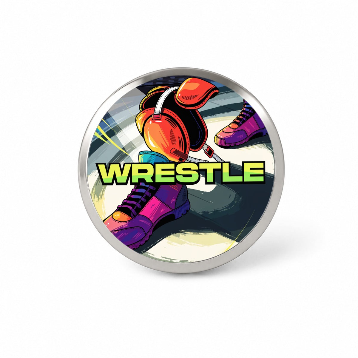 Wrestling Gear Sports Novelty Hat Backpack Lapel Pin