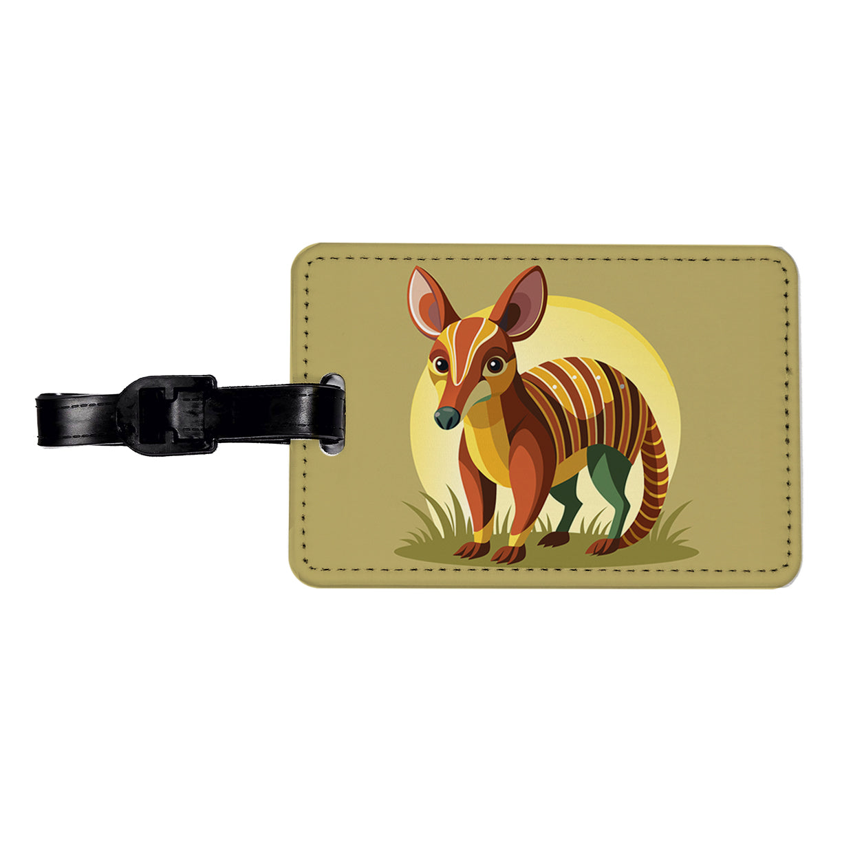 Aardvark Animal Travel Faux Leather Luggage Tag