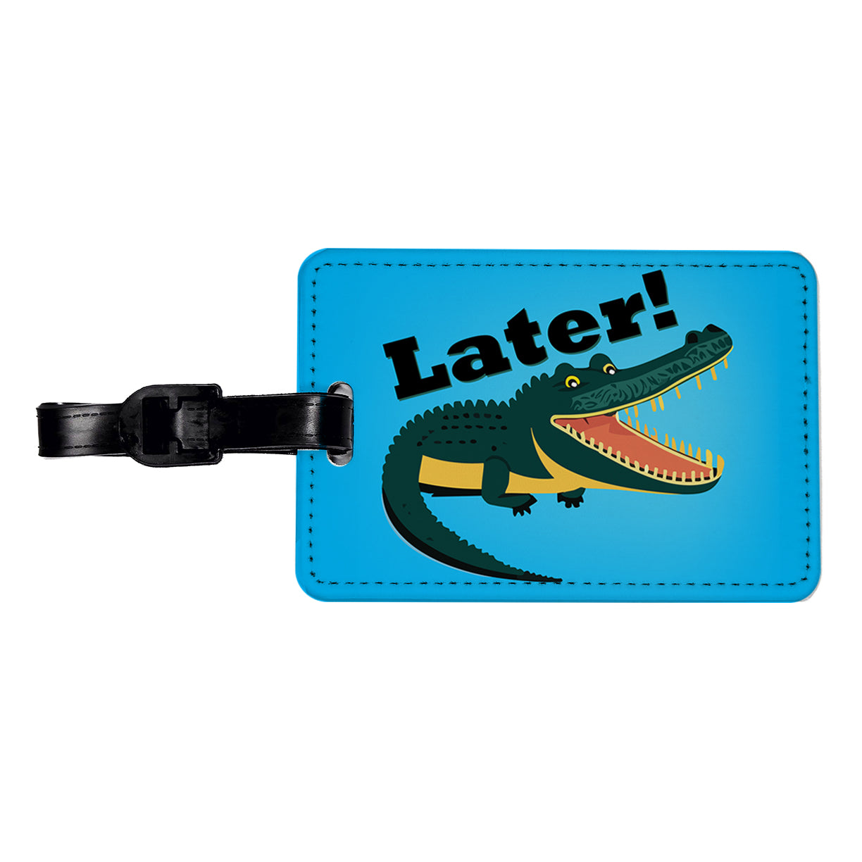 Alligator Later Gator Funny Travel Faux Leather Luggage Tag