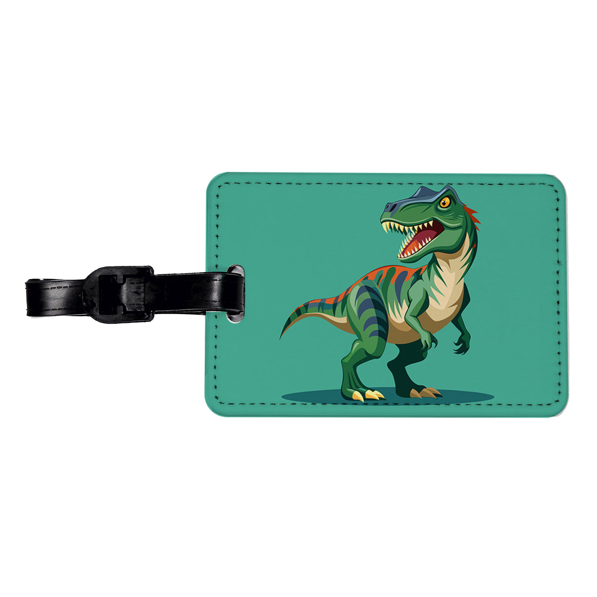 Allosaurus Dinosaur Travel Faux Leather Luggage Tag