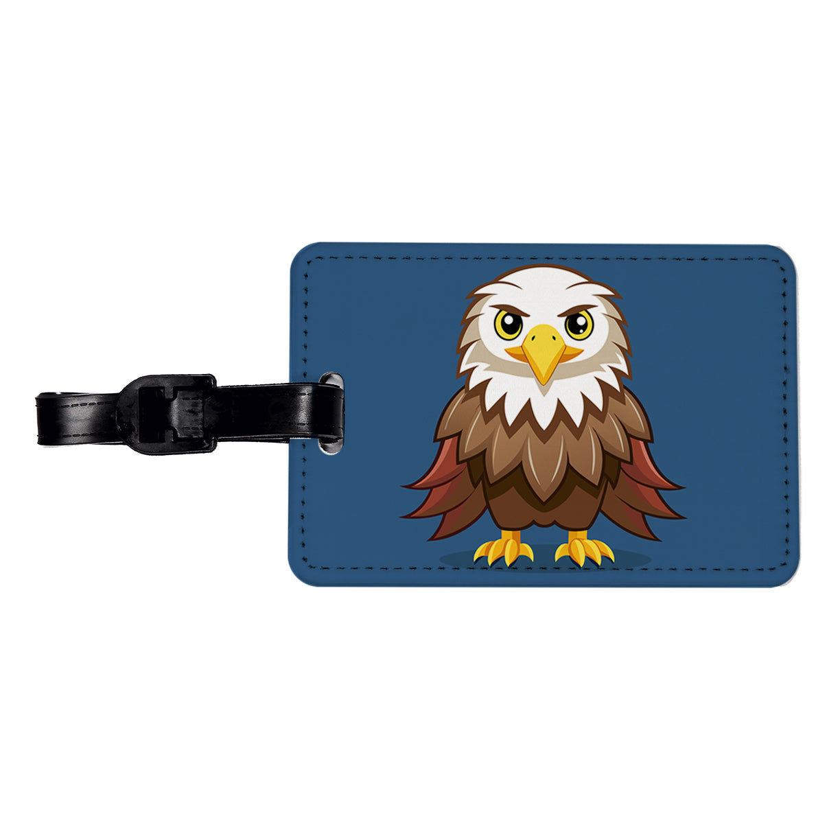Bald Eagle Bird Cute Travel Faux Leather Luggage Tag
