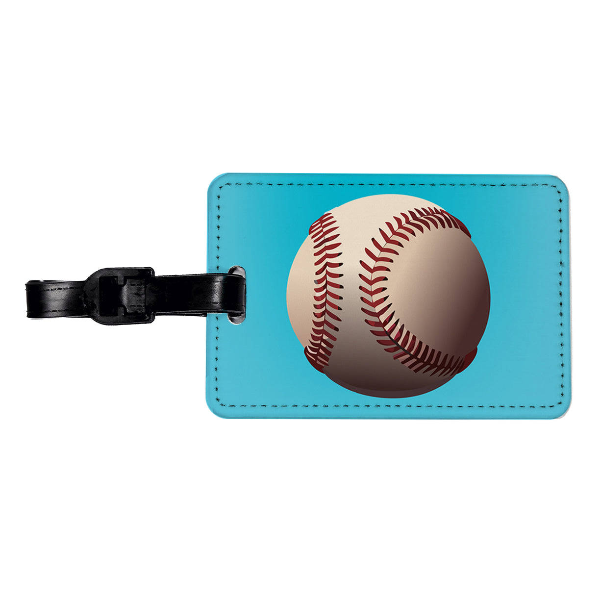 Baseball Base Ball Sport Travel Faux Leather Luggage Tag