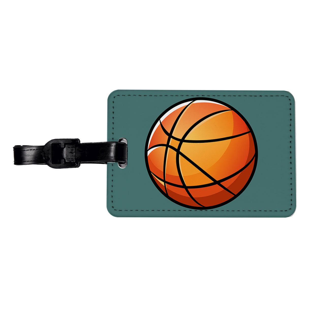 Basketball Ball Sport Travel Faux Leather Luggage Tag