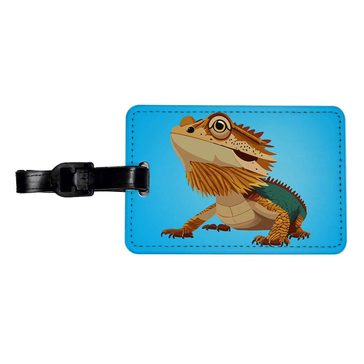 Bearded Dragon Majestic Travel Faux Leather Luggage Tag