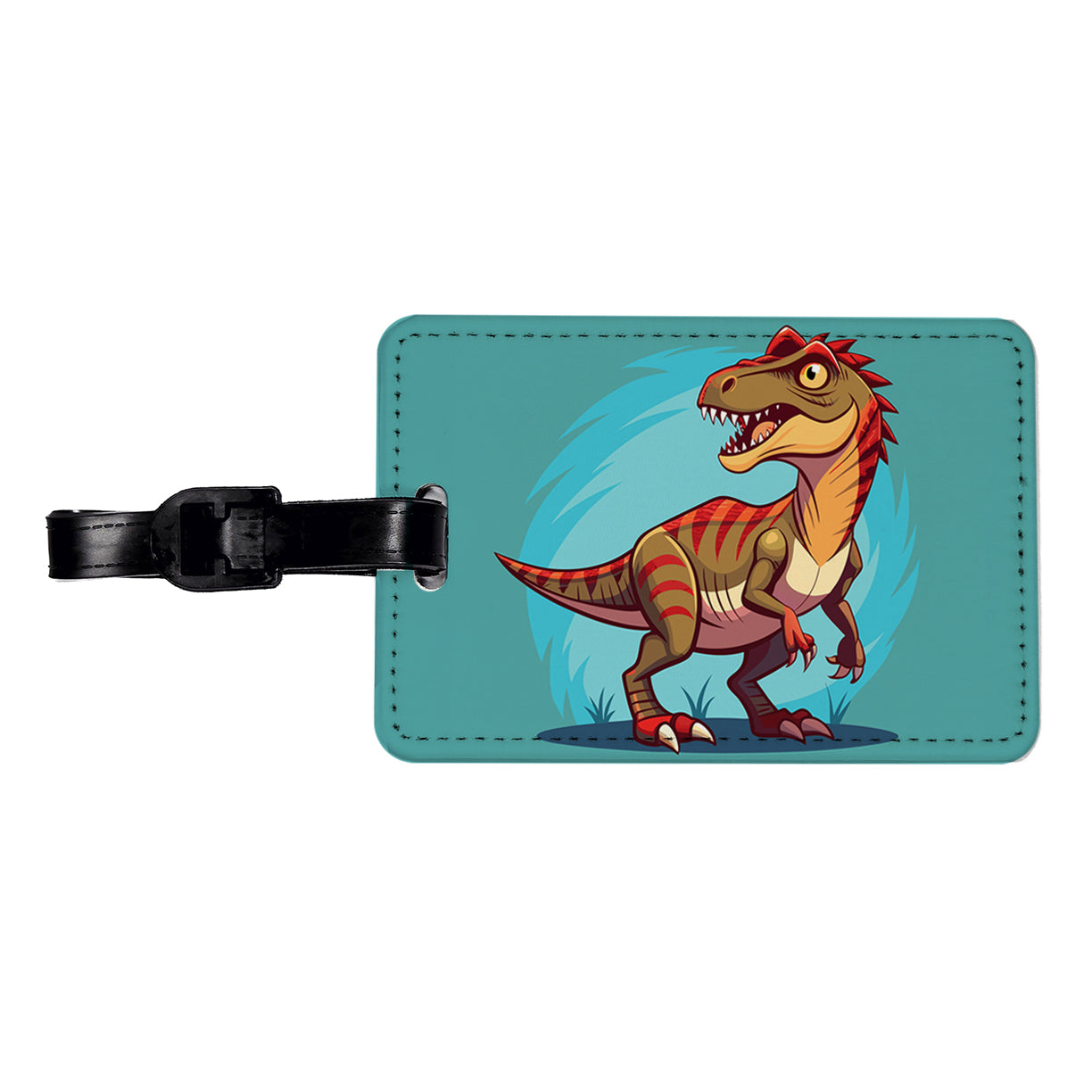 Carnotaurus Dinosaur Travel Faux Leather Luggage Tag