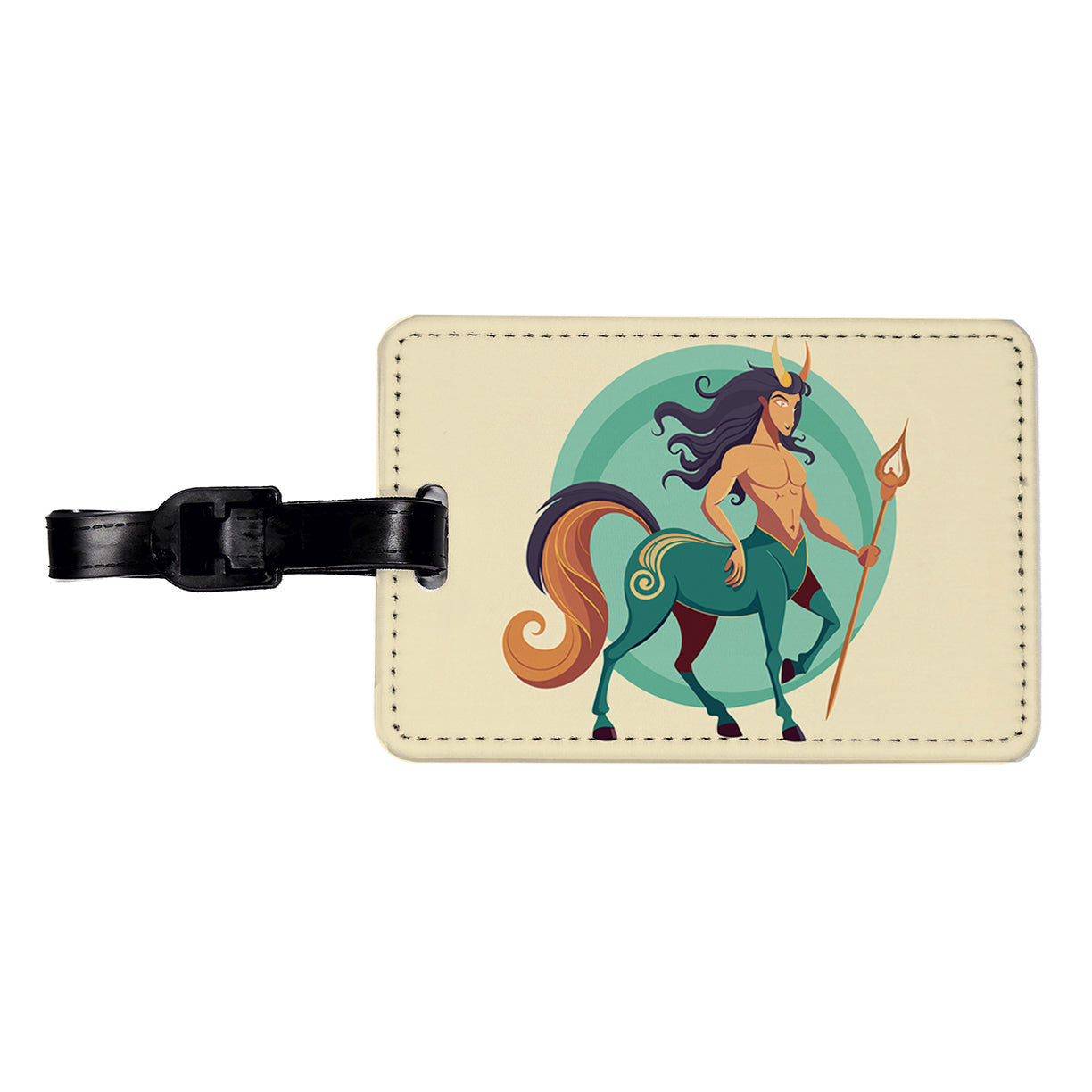 Centaur Greek Mythology Travel Faux Leather Luggage Tag