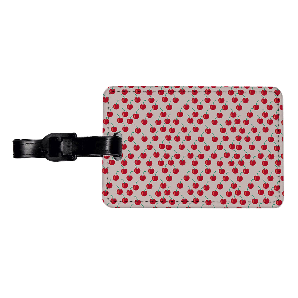 Cherries Cherry Cute Pattern Travel Faux Leather Luggage Tag