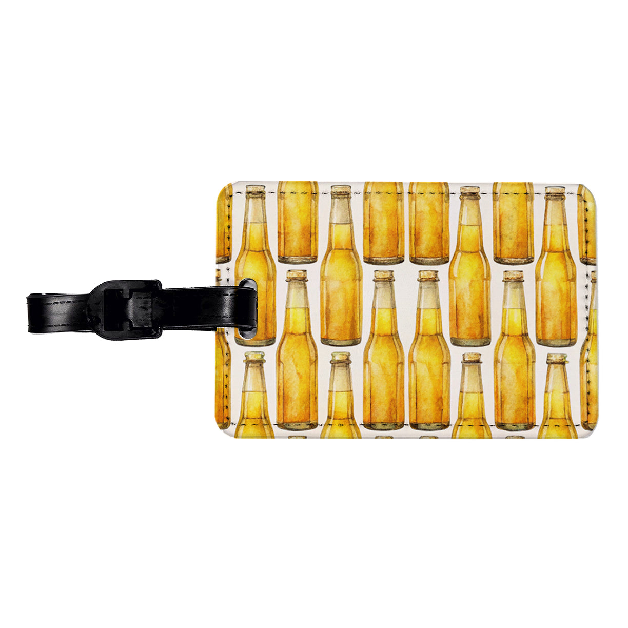 Bunch Of Beer Bottles Travel Faux Leather Luggage Tag