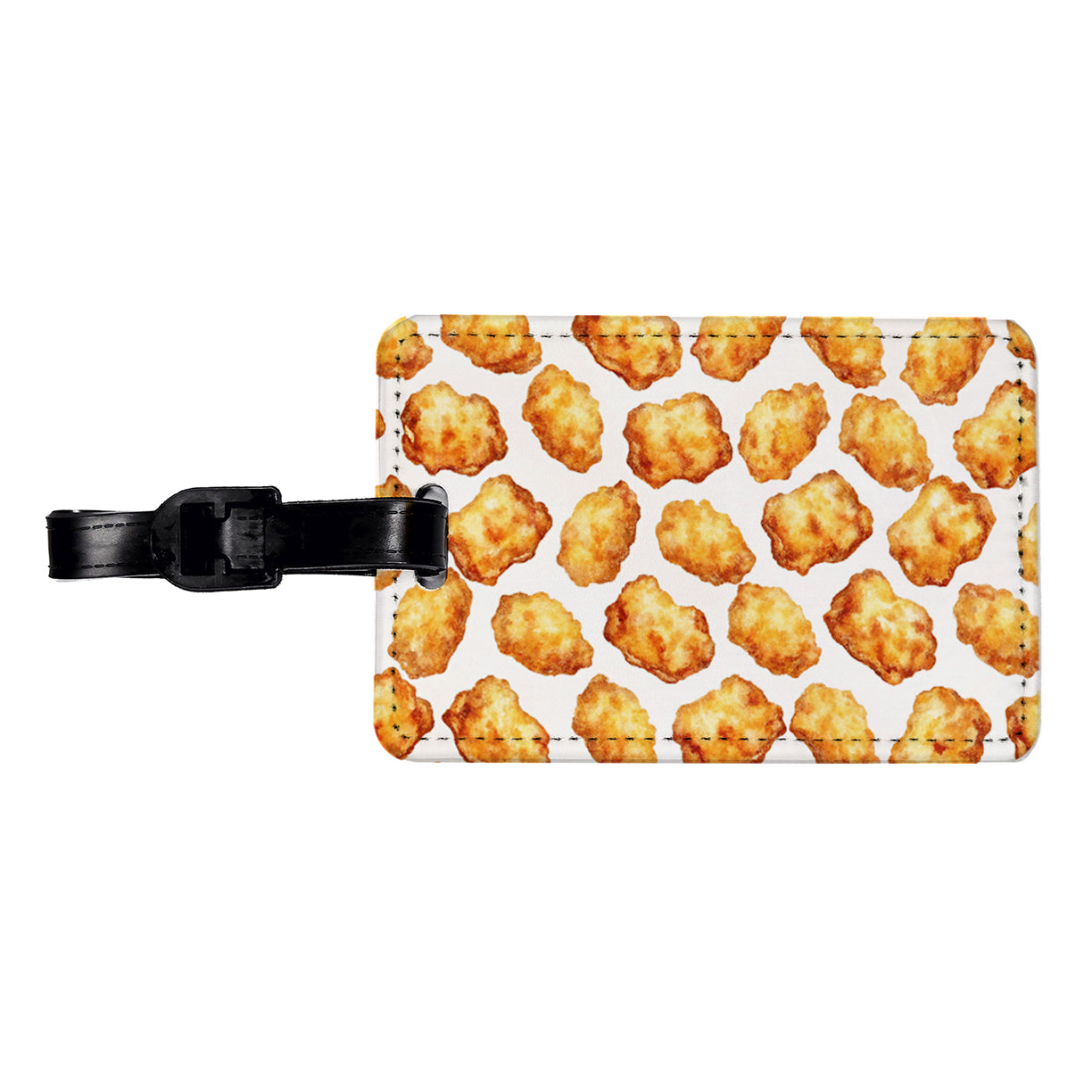 Chicken Nuggets Funny Travel Faux Leather Luggage Tag