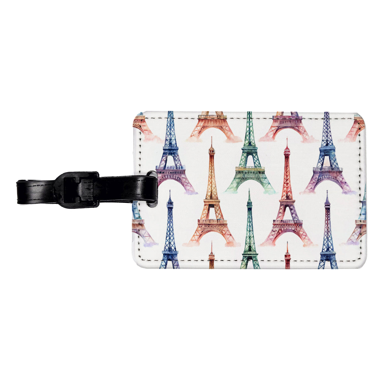 Eiffel Towers Paris City Beautiful Travel Faux Leather Luggage Tag