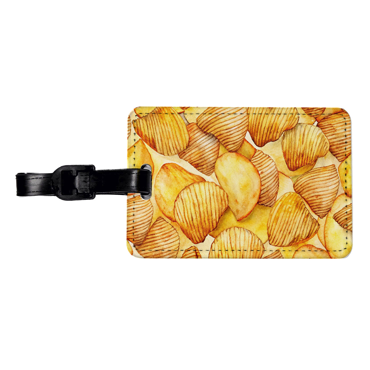 Lots Of Potato Chips Travel Faux Leather Luggage Tag