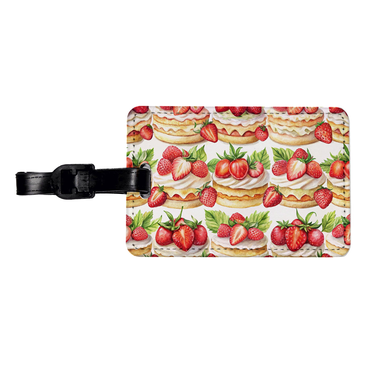 Strawberry Shortcake In A Row Travel Faux Leather Luggage Tag