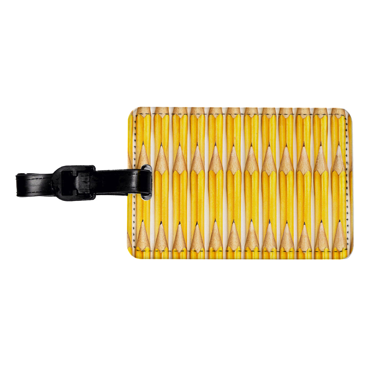 Yellow Pencils Teachers Artist Travel Faux Leather Luggage Tag