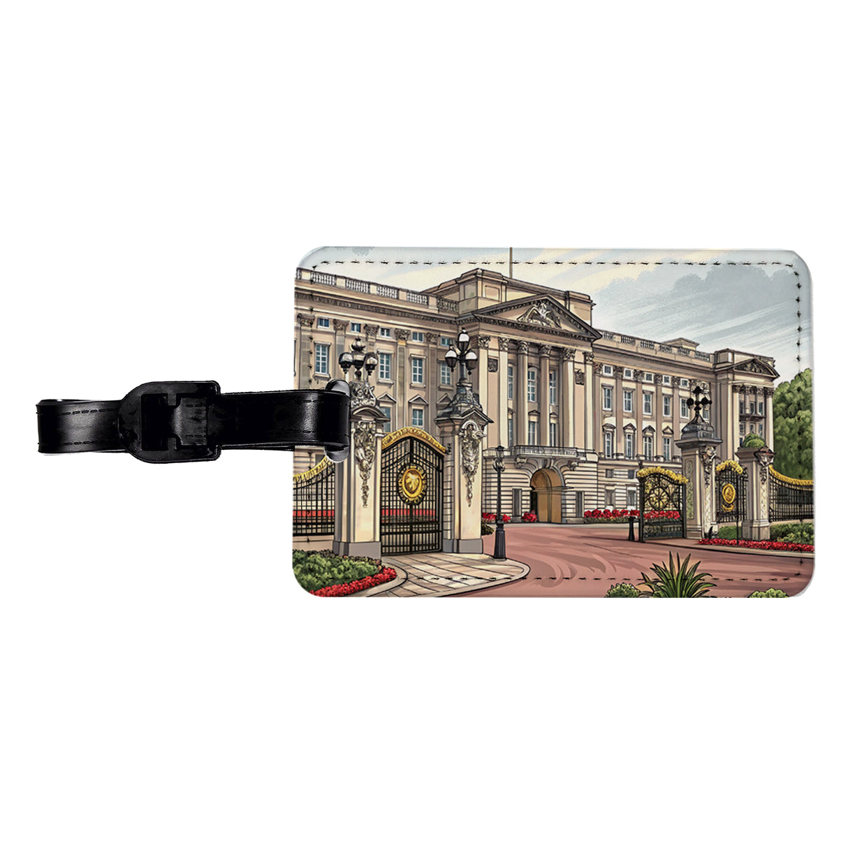 Buckingham Palace London England Great Britain Travel Faux Leather Luggage Tag