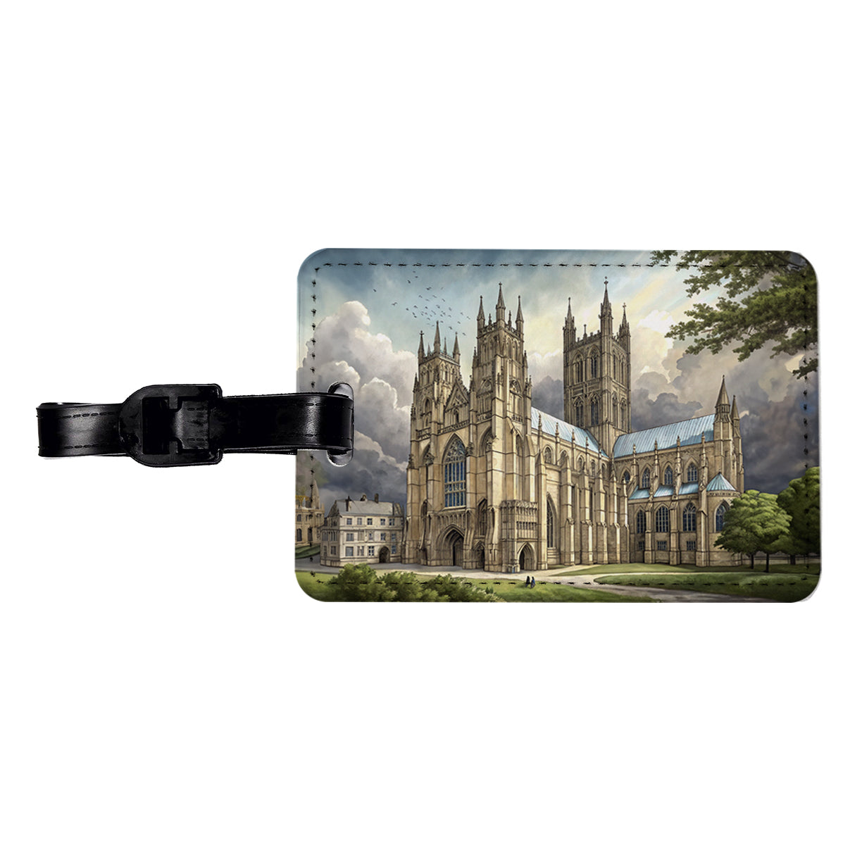 Canterbury Cathedral England Great Britain Travel Faux Leather Luggage Tag