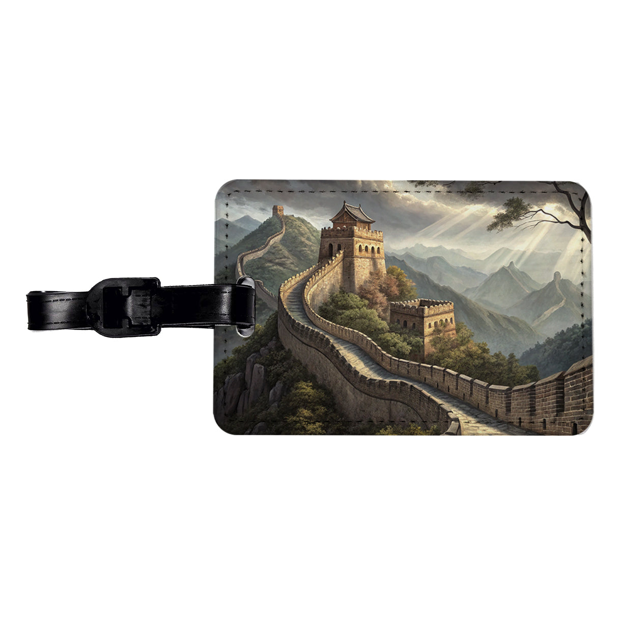 The Great Wall Of China Travel Faux Leather Luggage Tag