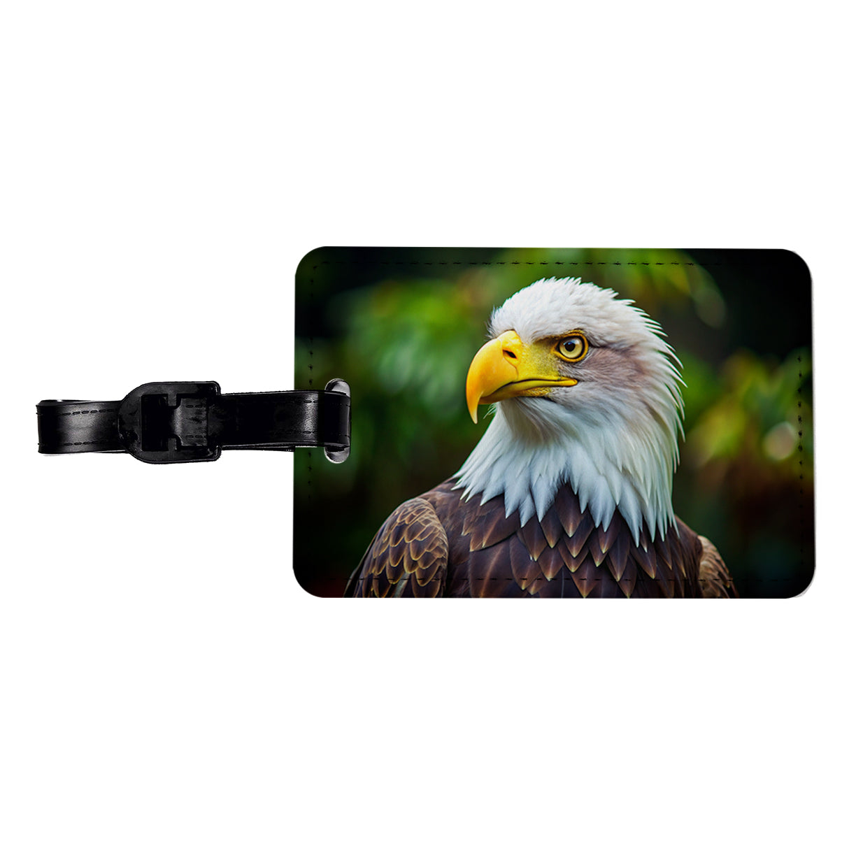 Bald Eagle Raptor Bird Of Prey Travel Faux Leather Luggage Tag