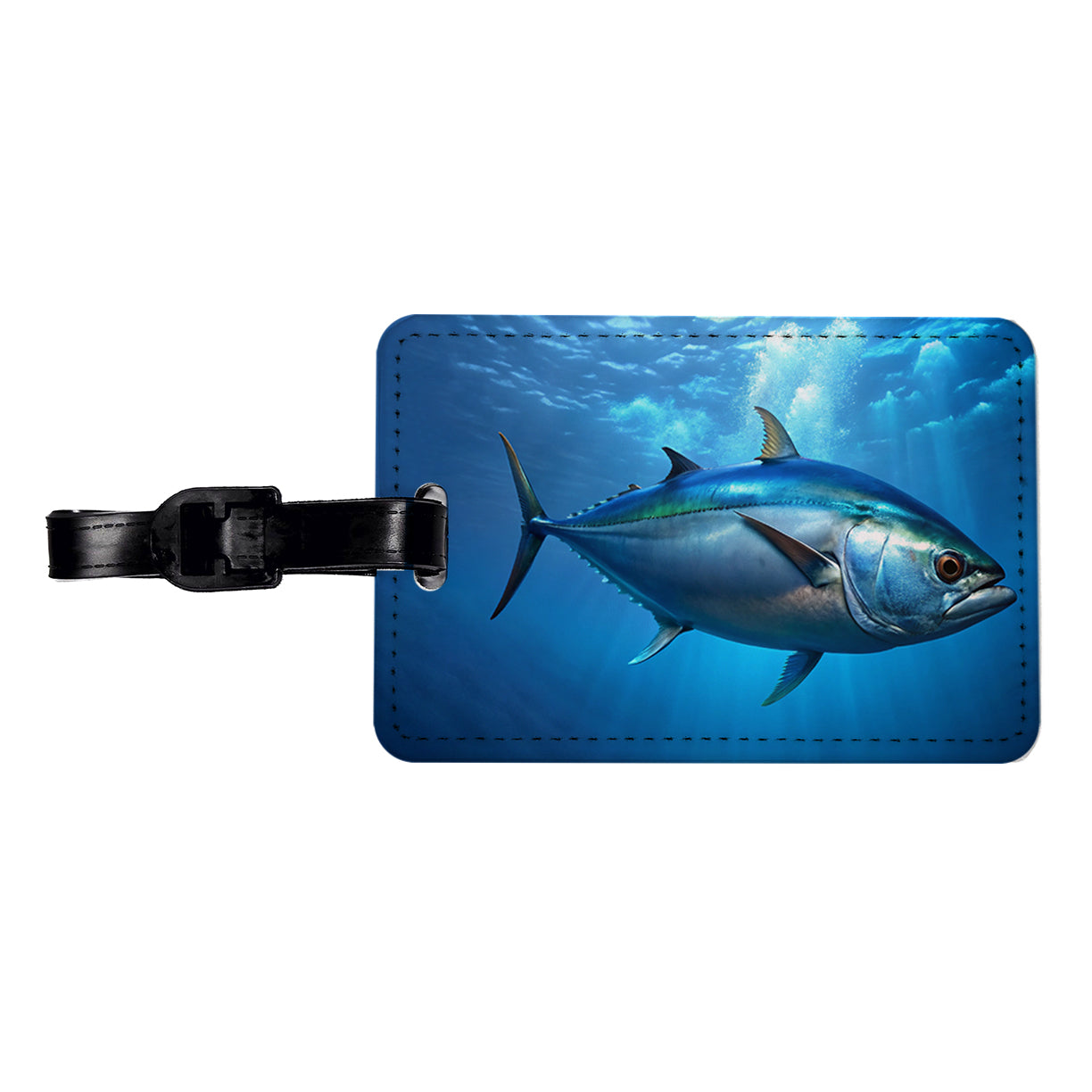 Bluefin Tuna Fish Travel Faux Leather Luggage Tag