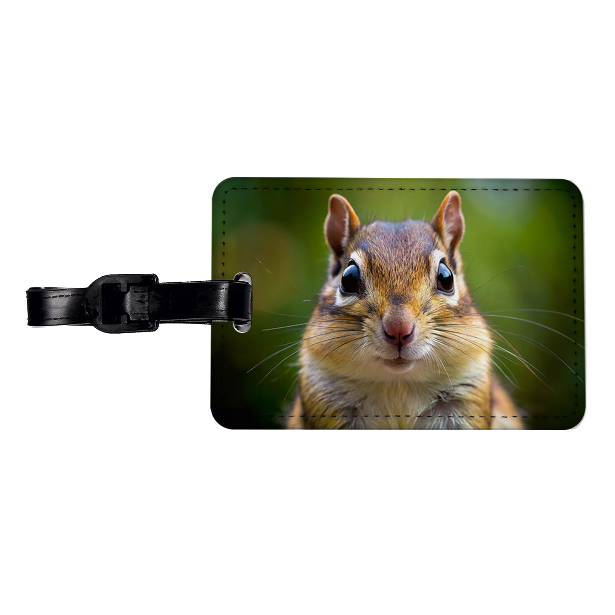 Chipmunk Face Travel Faux Leather Luggage Tag