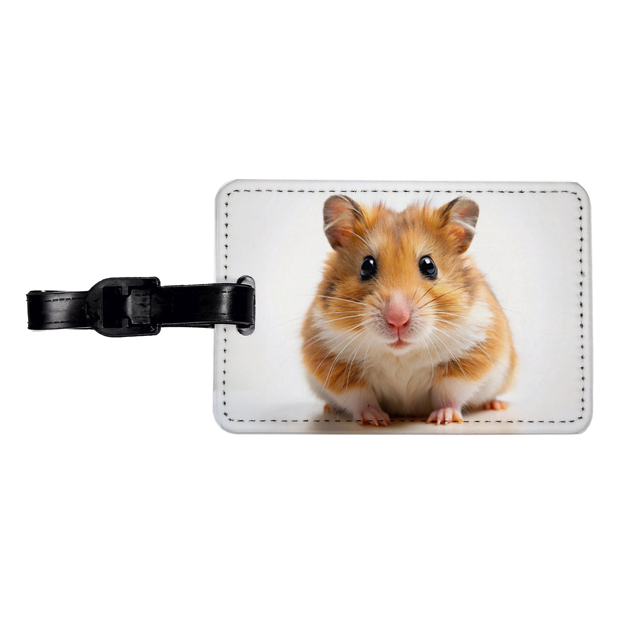 Hamster Travel Faux Leather Luggage Tag