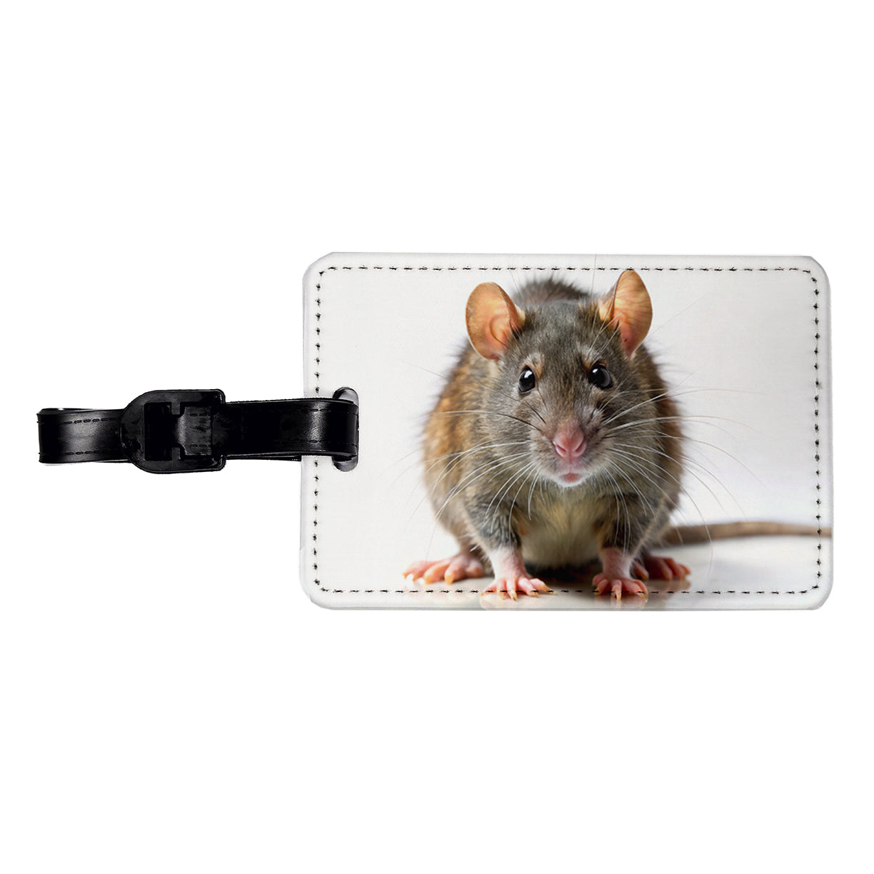 Rat Travel Faux Leather Luggage Tag