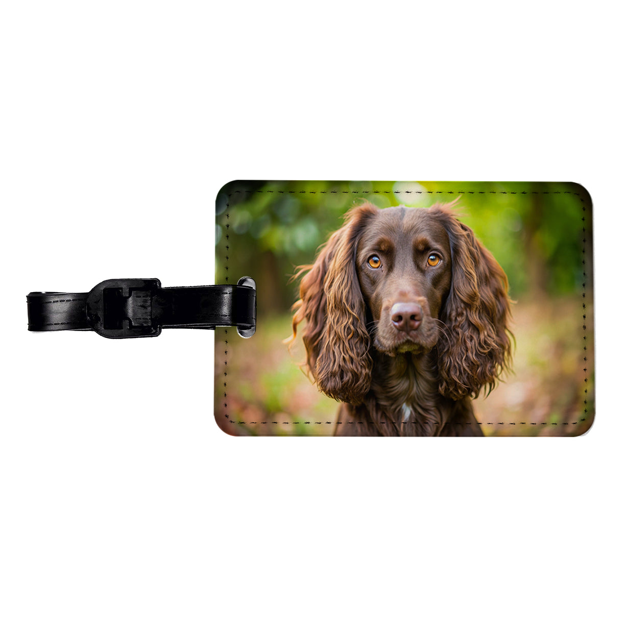 Boykin Spaniel Dog Photo Travel Faux Leather Luggage Tag