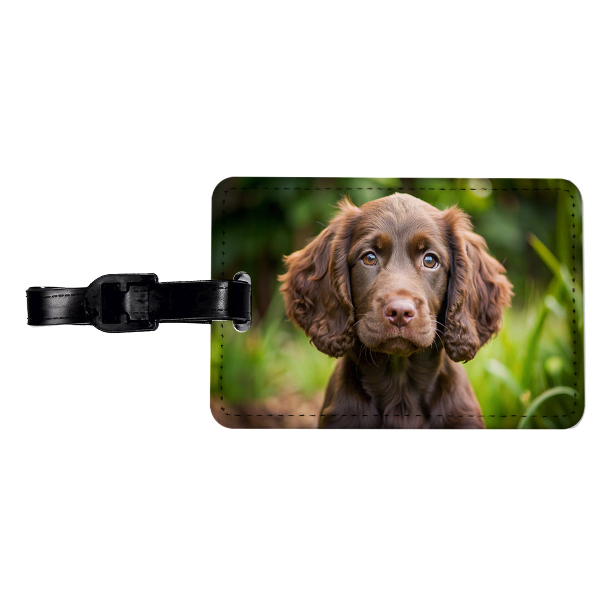 Boykin Spaniel Dog Puppy Photo Travel Faux Leather Luggage Tag