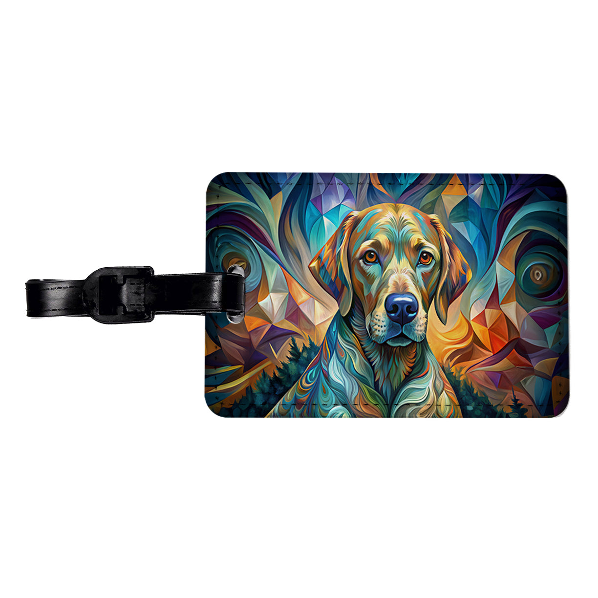 Chesapeake Bay Retriever Dog Abstract Stylized Art Travel Faux Leather Luggage Tag