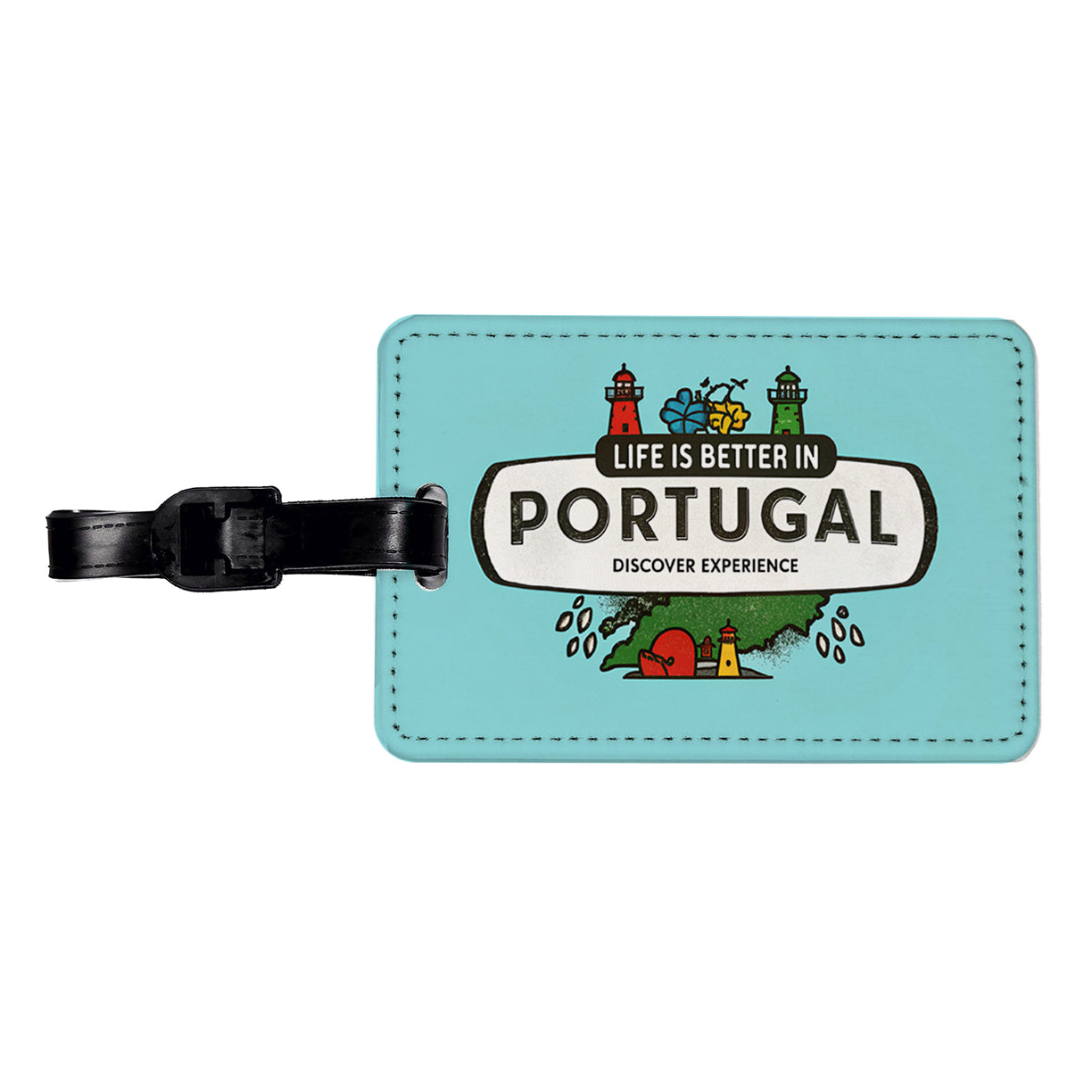 Life Is Better In Portugal Travel Faux Leather Luggage Tag