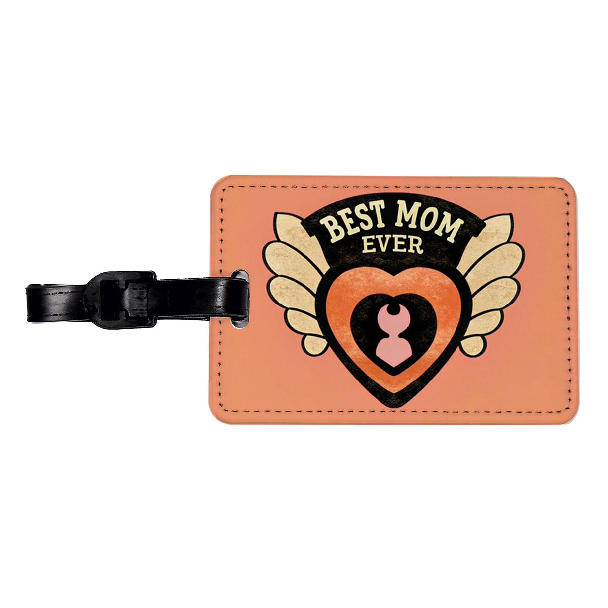 Best Mom Ever Travel Faux Leather Luggage Tag