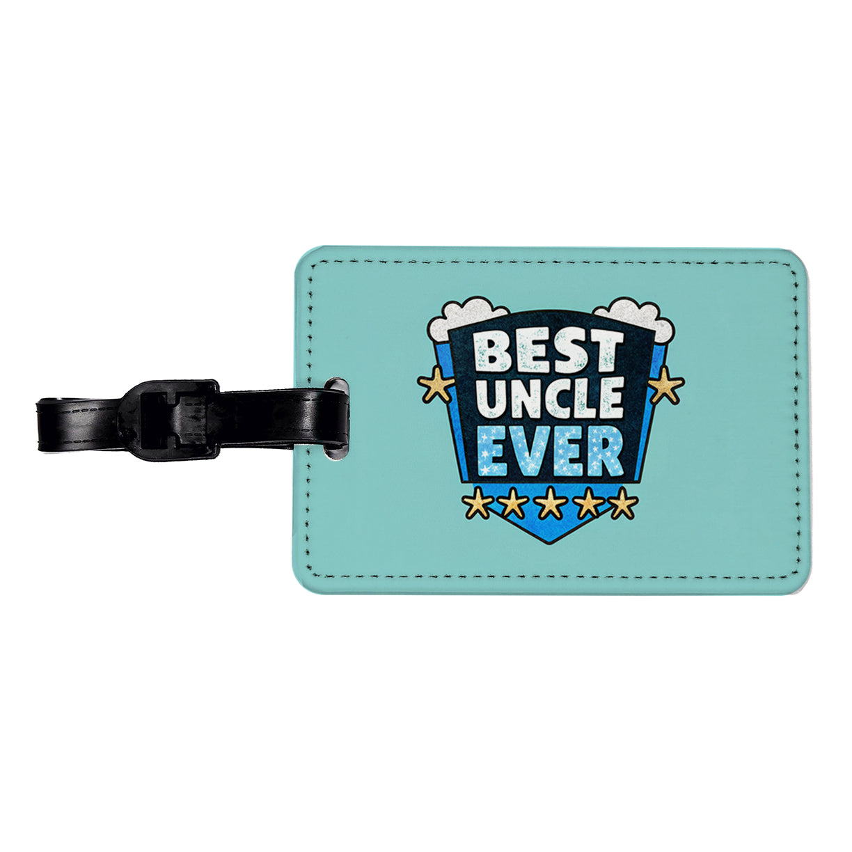 Best Uncle Ever Travel Faux Leather Luggage Tag