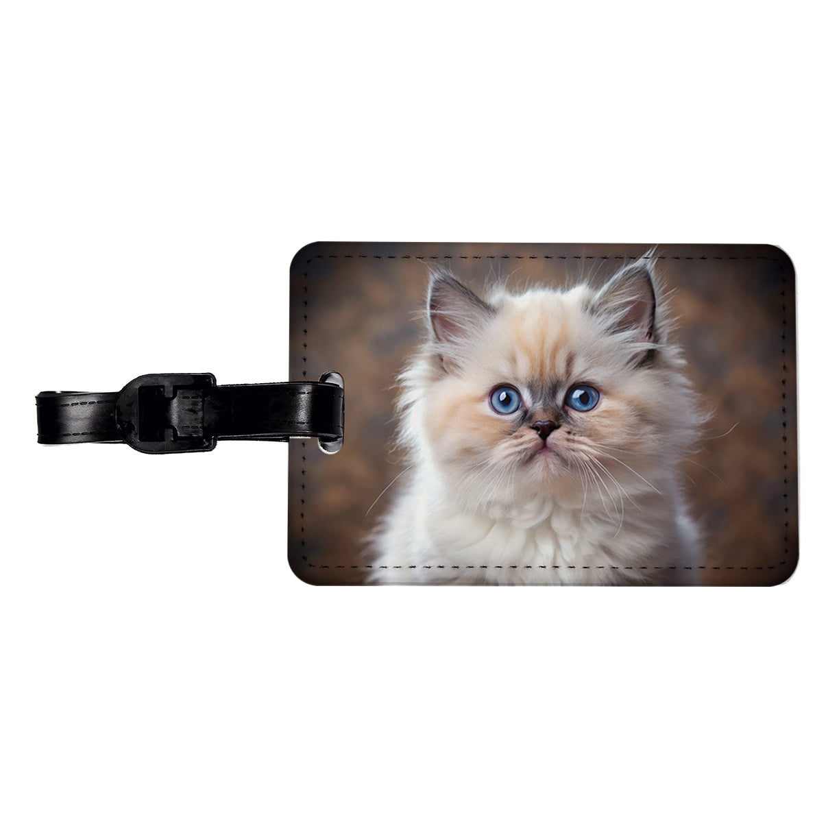 Himalayan Cat Kitten Photo Travel Faux Leather Luggage Tag