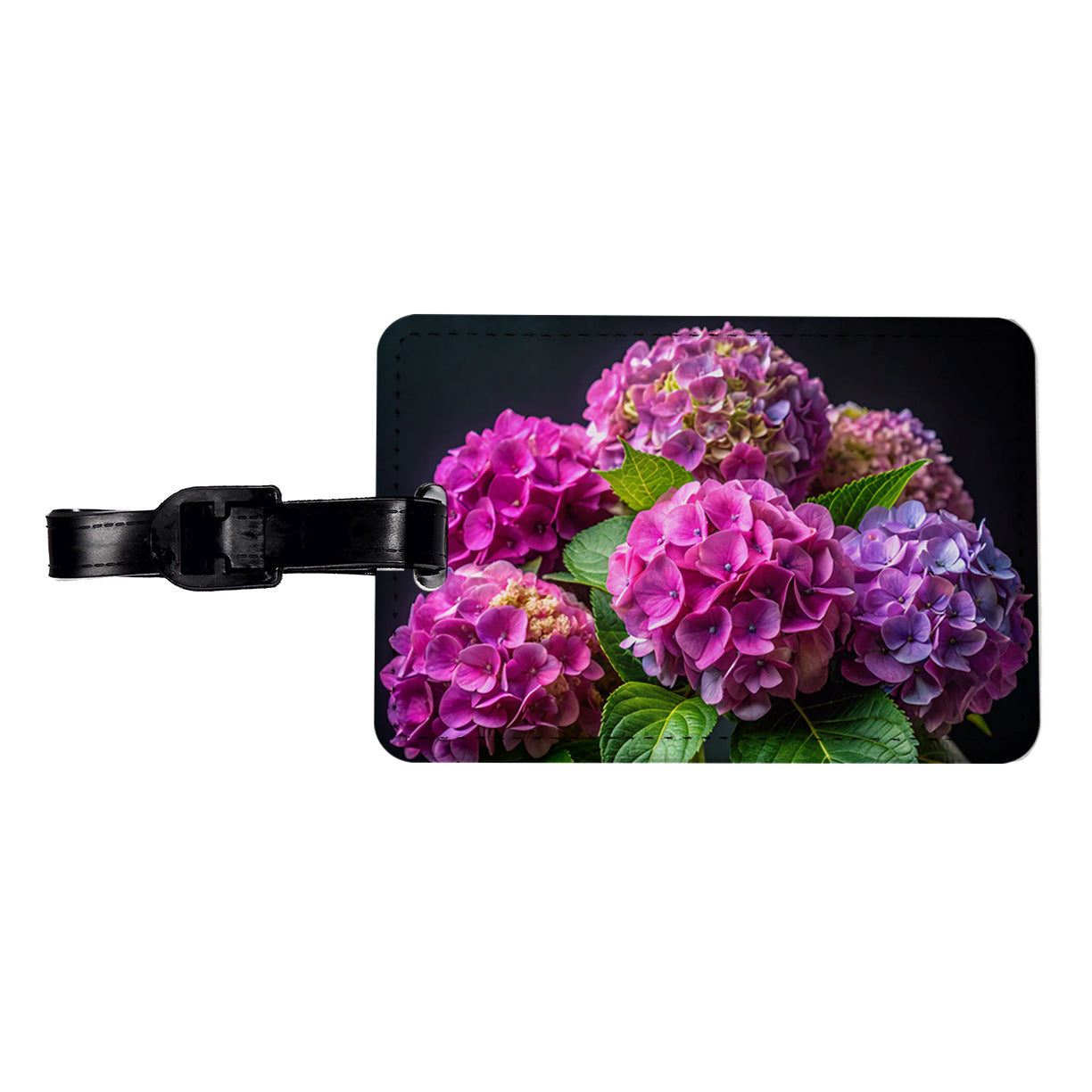 Hydrangea Flowers Photo Travel Faux Leather Luggage Tag