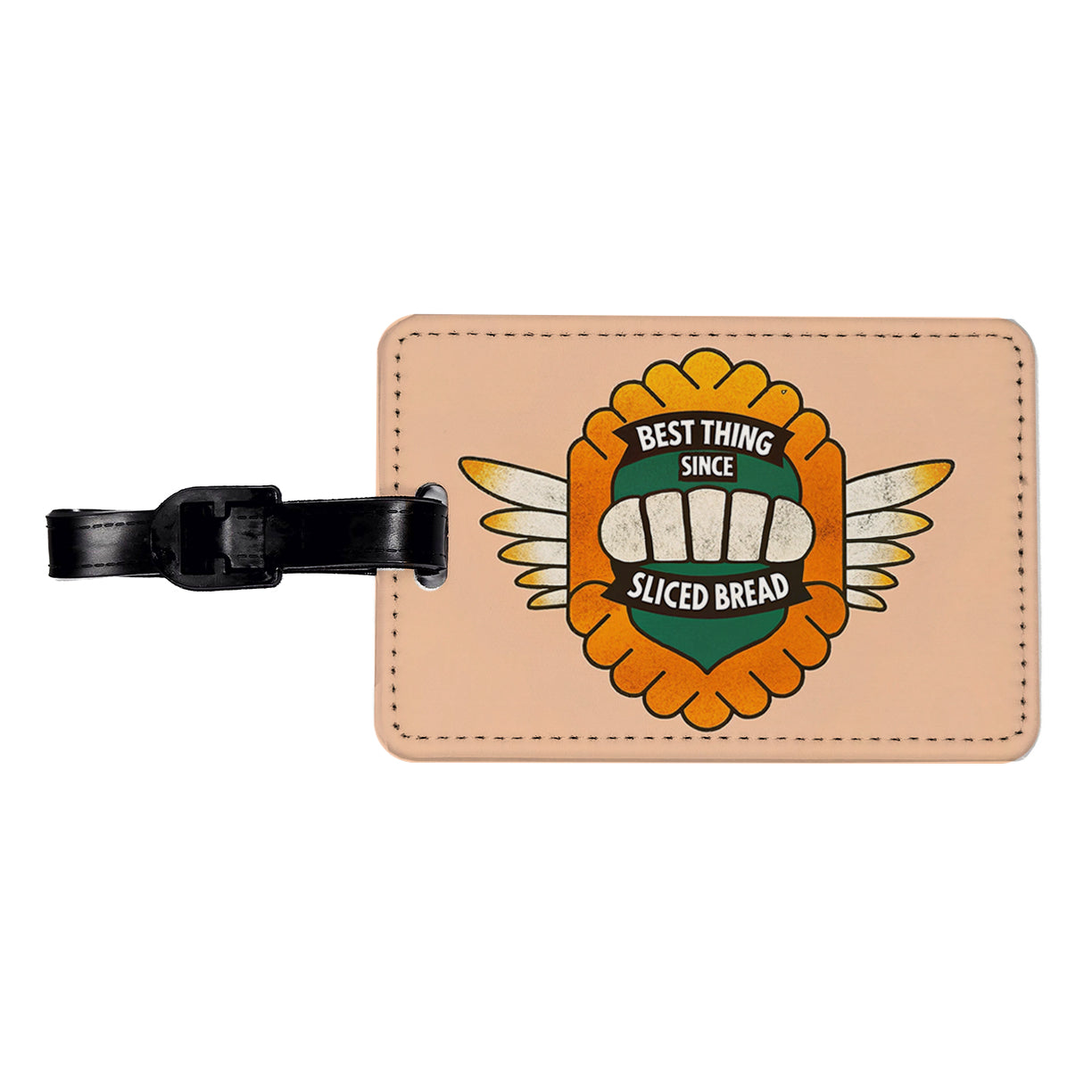 Best Thing Since Sliced Bread Funny Saying Travel Faux Leather Luggage Tag