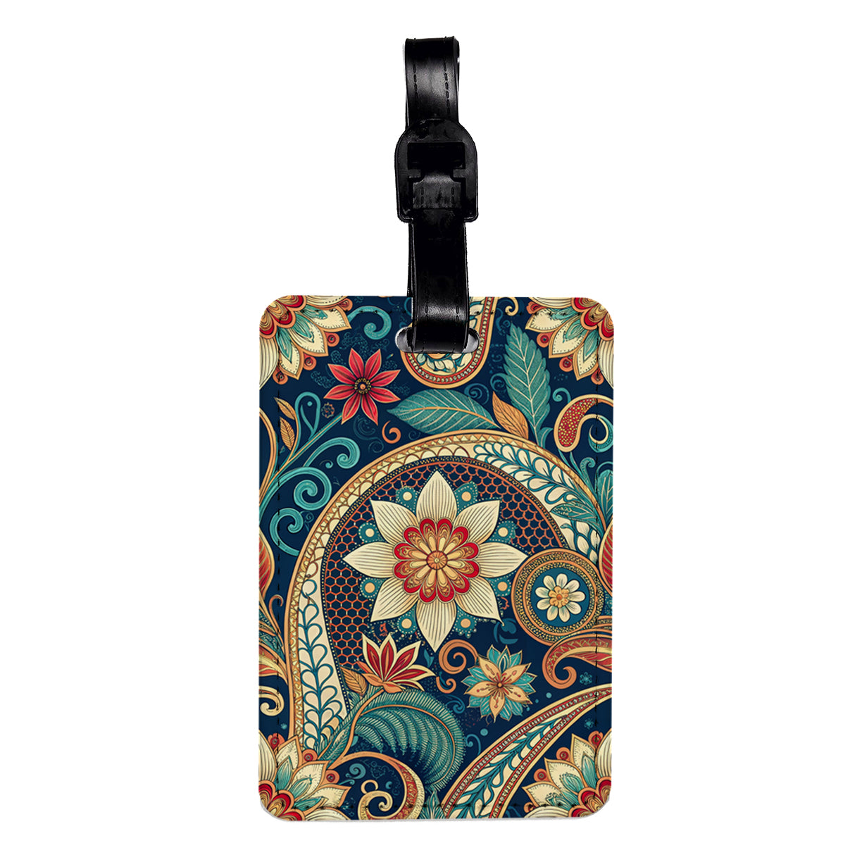 Batik Pretty Design Travel Faux Leather Luggage Tag