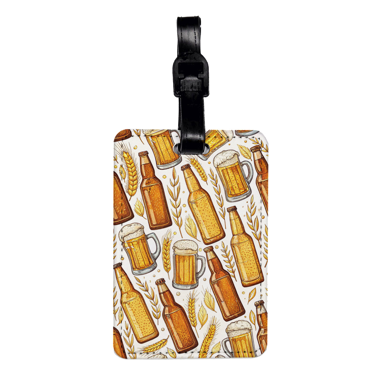 Bunch Of Beer Travel Faux Leather Luggage Tag