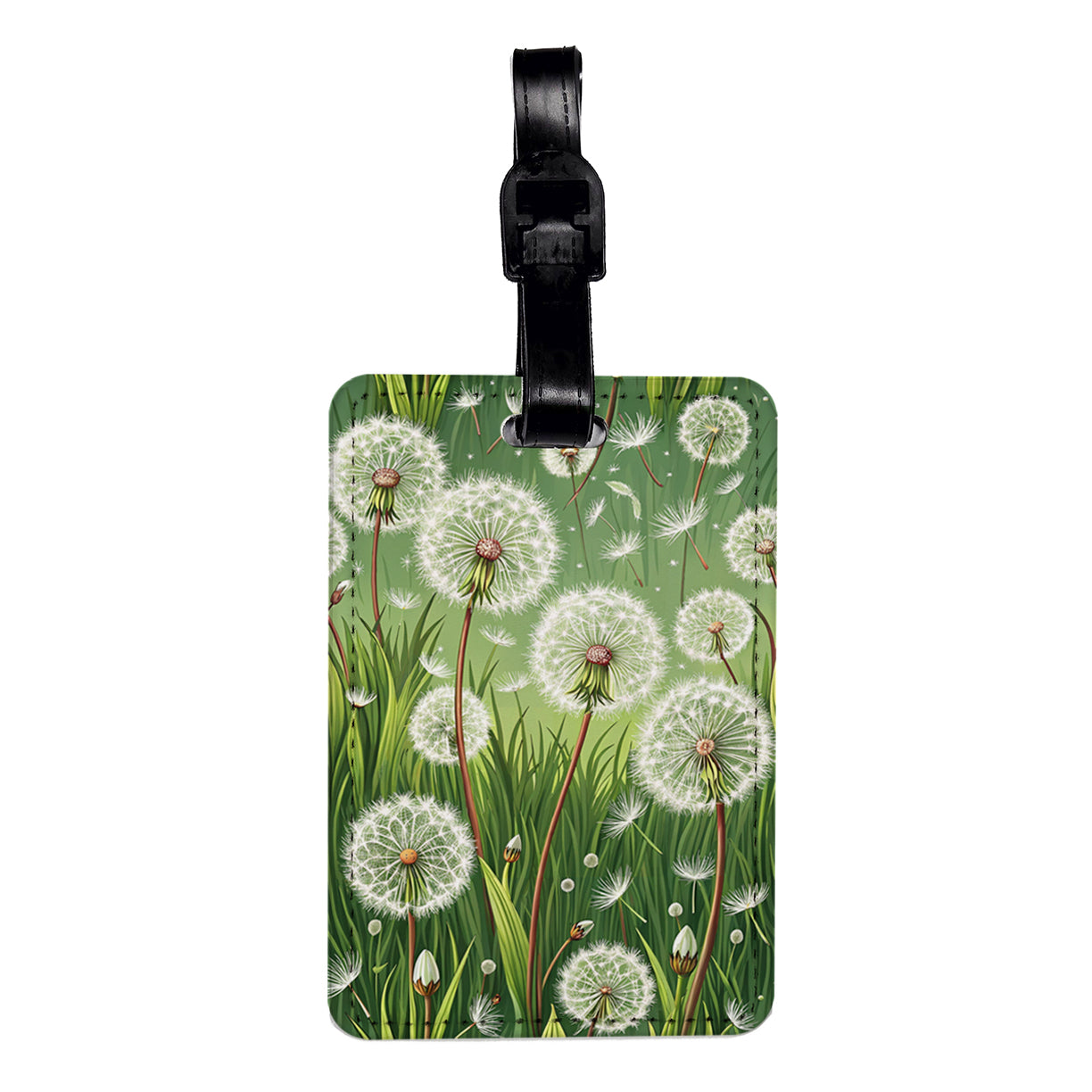 Dandelion Flowers Beautiful Background Travel Faux Leather Luggage Tag
