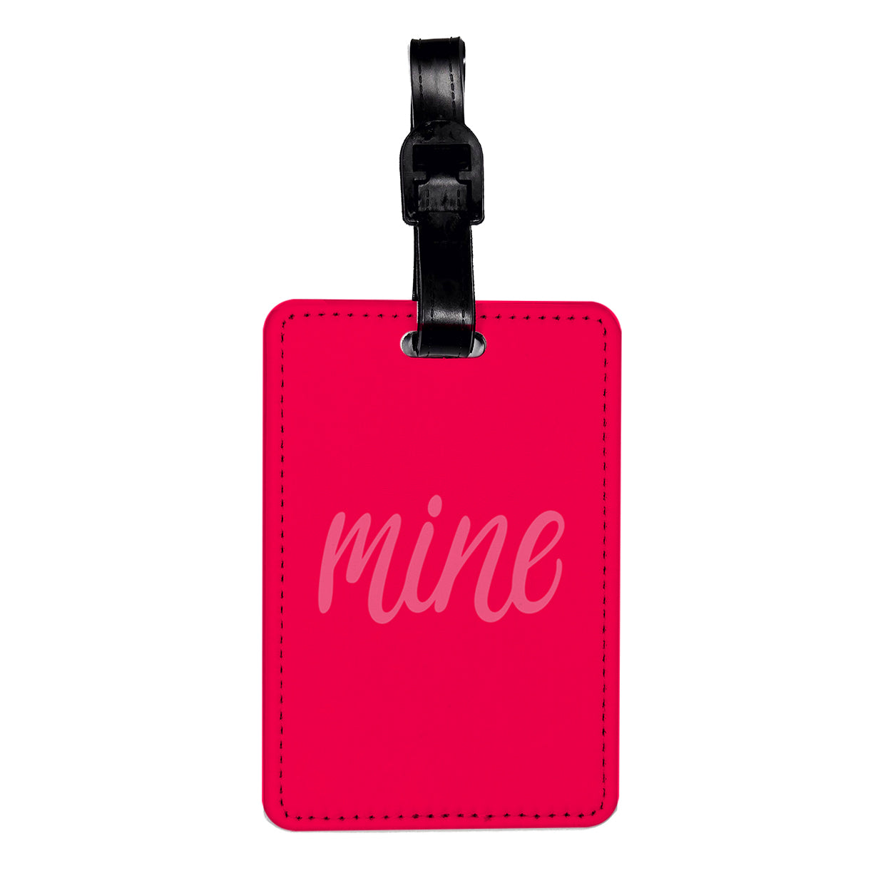 Mine Pink Funny Travel Faux Leather Luggage Tag